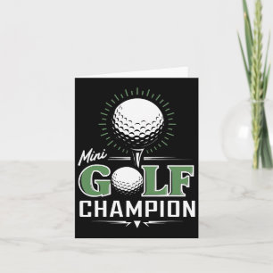 Carte Amusant Mini Golf Champion de Golf Miniature Golf