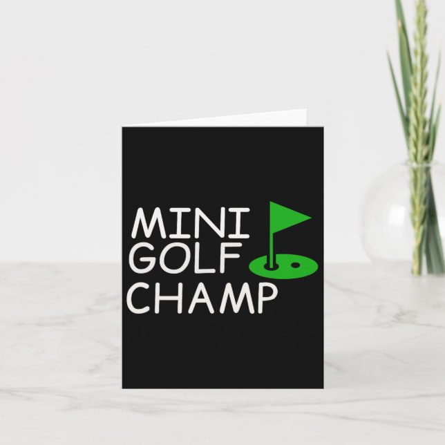 Carte Amusant Mini Golf Design (Devant)