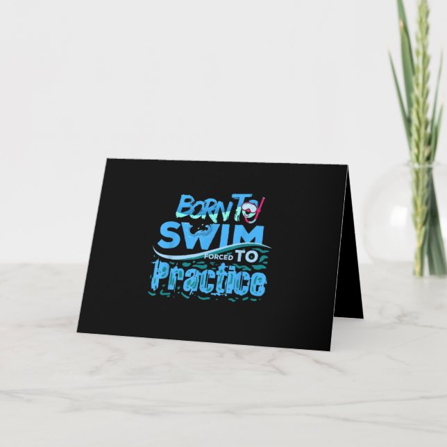 Carte Amusant nage Cadeau design nage (Devant)