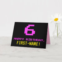 Amusant, Nerdy, Geeky, Rose, Style 8 bits 6e anniv