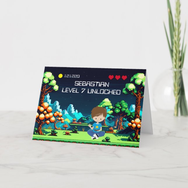 Carte Amusant Novelty Computer Jeu Anniversaire Personna (Devant)