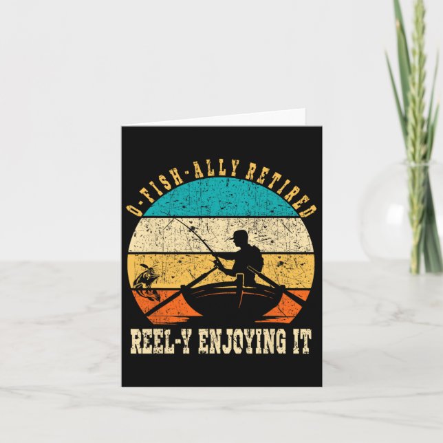 Carte Amusant O-fish-allié Retraité Reel-y Jouissant Il  (Devant)