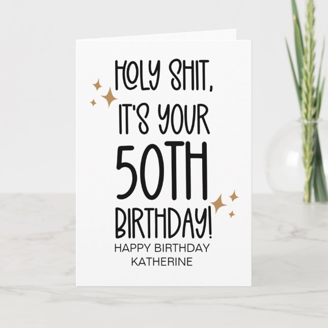 Carte Amusant Obtenir Plus De 50E Anniversaire Pour Ami (Devant)