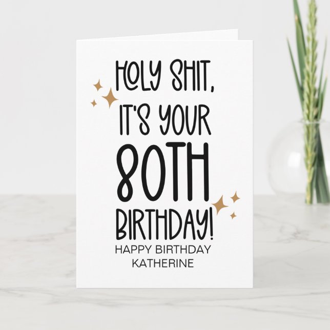 Carte Amusant Obtenir Plus De 80E Anniversaire Pour Ami (Devant)