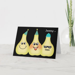 Carte Amusant Pear Anniversaire Pun Hipster Ajouter N'Im