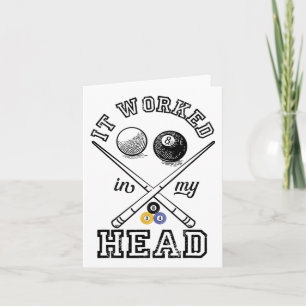 Carte Amusant Pool Art Pour Hommes Femmes Billard Lover 