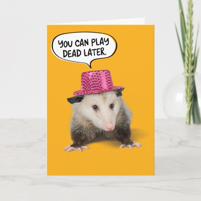 Carte Amusant Possum Anniversaire (Devant)