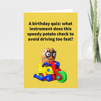 Carte Amusant Pun Spud-O-Meter Anniversaire