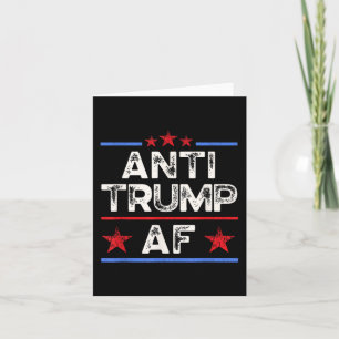 Carte Amusant Rétro Anti-Trump Af, Anti-Fascisme, Pro Hu