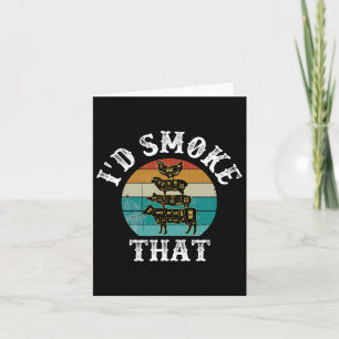 Carte Amusant Retro Bbq Fumeur Chef Papa Cadeaux - J'aur
