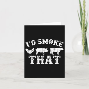 Carte Amusant Retro Bbq Party Fumeur Chef Papa Cadeau J’