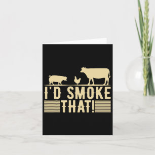 Carte Amusant Retro Bbq Party Fumeur Chef Papa Cadeau J’
