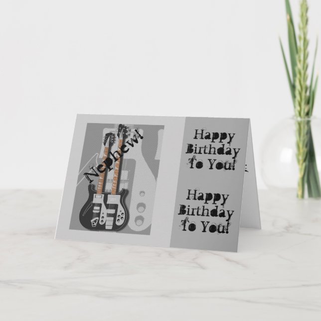 Carte Amusant, salutation d'anniversaire pour neveu, gui (Devant)