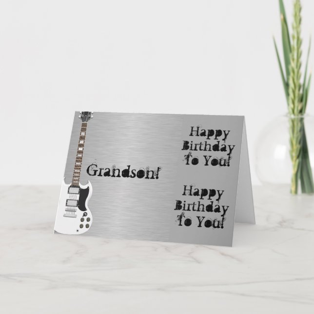 Carte Amusant, salutation d'anniversaire pour petit-fils (Devant)