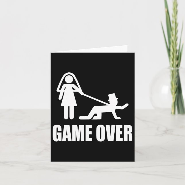 Carte Amusant Se Marier Jeu Sur Mariage Gag Team G (Devant)
