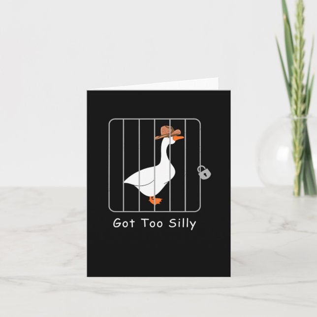 Carte Amusant Silly Goose Lover Mugshot Mème - Ai Trop S (Devant)