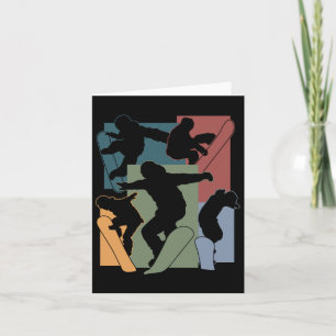 Carte Amusant Snowboard Snowboardeur Sports d'hiver