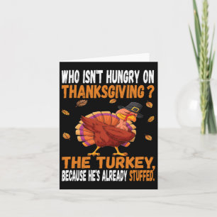 Carte Amusant Thanksgiving Food Joke Dabbing Stuffed Tur
