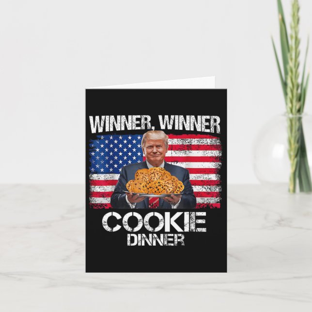 Carte Amusant Trump Conception de Noël Gagnant Cookie (Devant)