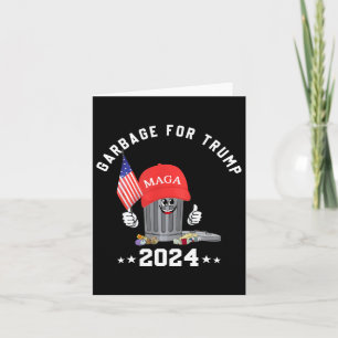 Carte Amusant Trump Mega Garbage Can Cartoon Caractère A