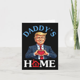 Carte Amusant Trump Style Coeur Mains du père de famille