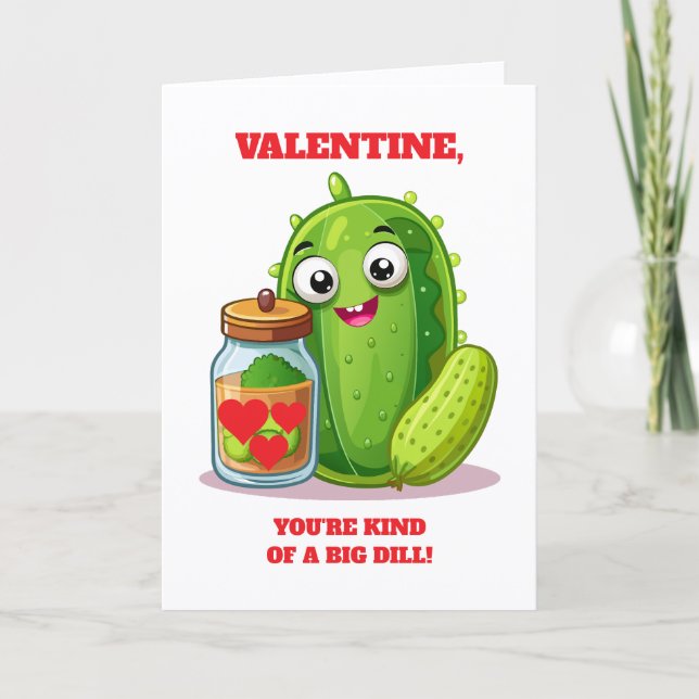 Carte Amusant Valentin Tu es un Gros Légume (Devant)