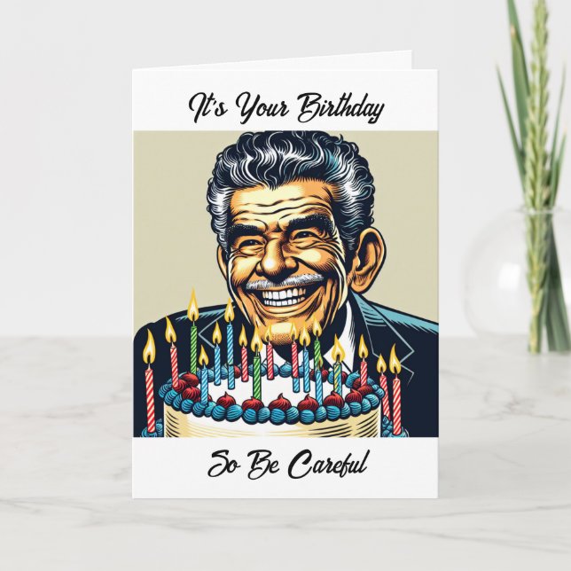 Carte Amusant vieil homme Humour d'anniversaire (Devant)