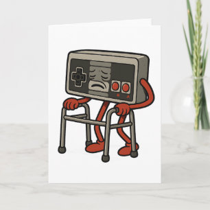 Carte Amusant Vieux Gamer Jeu Retro 80s 90s Jeu Vidéo Ol