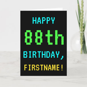 Carte Amusant Vintage/Retro Jeu vidéo Look 88e anniversa