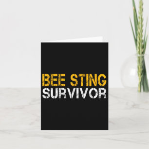Carte Amusante Bee Sting Survivante Enfants Gardiens d'a
