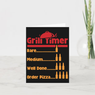 Carte Amusante Bouteilles De Bières Bbq Timer Grill Pour