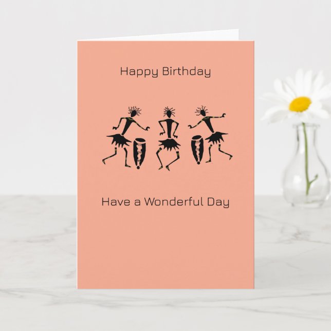Carte Amusante Danse Inspirationnelle Anniversaire (Petite plante)