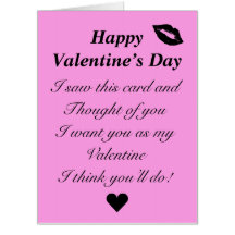 Carte amusante de la Saint-Valentin