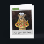 Carte Amusante de Pizza Dog Anniversaire<br><div class="desc">Brighten up any dog lover's day with this whimsical and fun design!</div>