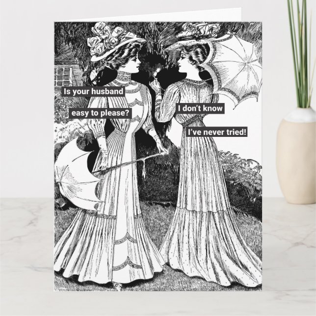 Carte Amusante femme au foyer victorienne (Devant)