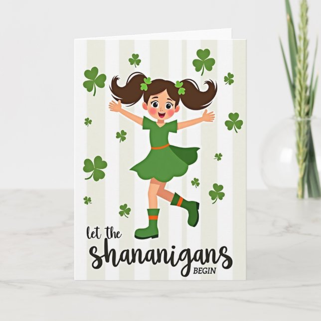 Carte Amusante Fille Chanceuse (Devant)