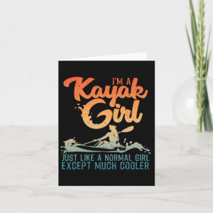 Carte Amusante Kayak Girl Art pour femmes Kayaking Lover