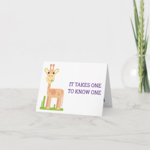 Carte Amusante Mignonne Giraffe Enfants Fille Garçon Aim