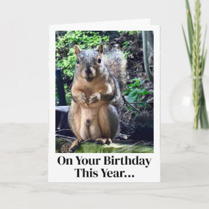 Carte Amusante Noix d'écureuil Plaisanterie Humour Adult