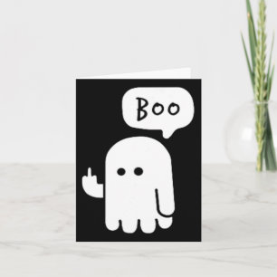 Carte Amusante Petite Doigts Moyens Cute Ghost Boojee Ha