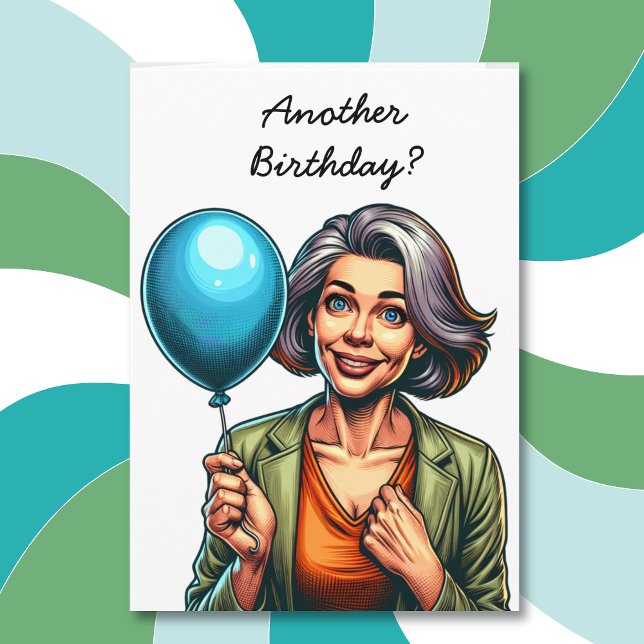 Carte Amusante sur la colline Vieillissement Humour Anni (Créateur téléchargé)