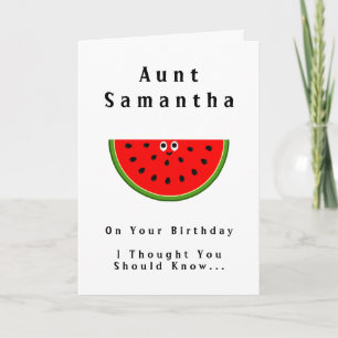 Carte Amusante Tante Anniversaire Une dans une Tante Mel