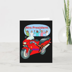 Carte Amusante Vie de vélo politique Mme la présidente M