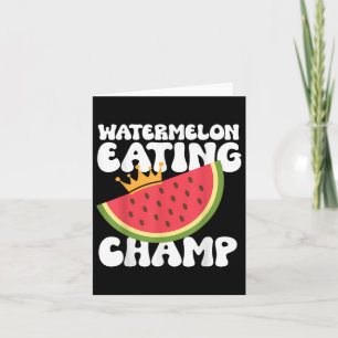Carte Amusante Watermelon Manger Champ Été Manger