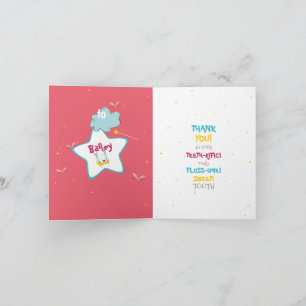 Carte Amusants amusants Drôle Dents Merci Fée