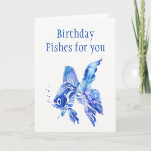 Carte Amusants Anniversaire Poissons et Voeux pour vous