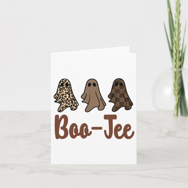 Carte Amusants Automne Halloween Ghost Boujee Boo-jee Me (Devant)