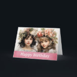 Carte Amusants Fun Cute Vintage Girls Friend Anniversair<br><div class="desc">Cette jolie carte vintage pour filles est parfaite pour l'anniversaire d'un ami ou de votre bestie ! Gardez le message à l'intérieur ou créez votre propre message personnalisé.</div>