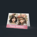 Carte Amusants Fun Cute Vintage Girls Friend Anniversair<br><div class="desc">Cette jolie carte vintage pour filles est parfaite pour l'anniversaire d'un ami ou de votre bestie ! Gardez le message à l'intérieur ou créez votre propre message personnalisé.</div>