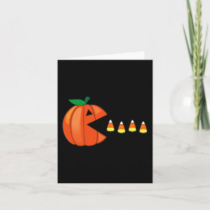 Carte Amusants Halloween Citrouille Manger Candy Corn